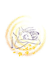 Spa massage illustration
