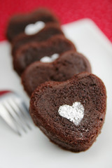 heart chocolate cakes