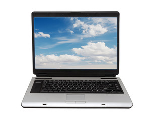 laptop on white background