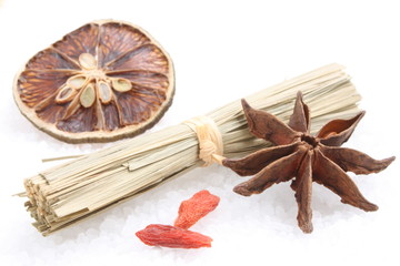Citrus, star anise, cymbopogon and goji