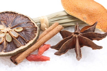 Cinnamon, citrus, star anise, cymbopogon and goji