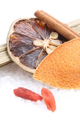 Cinnamon, citrus, star anise, cymbopogon and goji