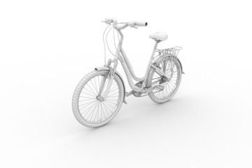 Naklejka na ściany i meble Bicycle - isolated on white