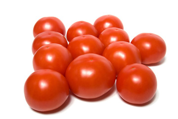 red tomato isolated  on white background