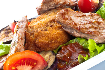 juicy sirloin beef covered