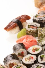 Different types of sushi.