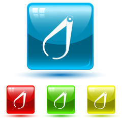 vector icons of caliper