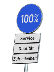 Service Schild 100% SQZ