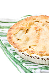 Apple pie isolated on a white background.