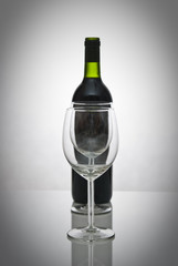 bottle of wine and wineglasses