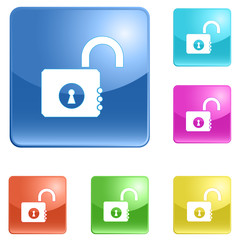 vector icon of opened lock