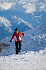 Fototapeta na wymiar hiking in Alps