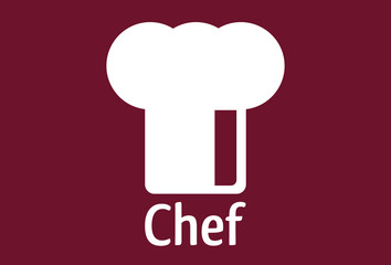 symbol of a chef's hat with the word chef