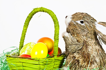 Easterbunny with eggs