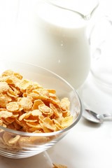 Breakfast with corn-flakes
