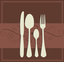 Menu or restaurant card in chocolate color