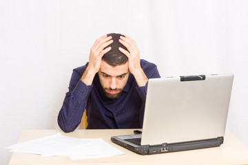man working at the office