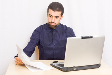 man working at the office