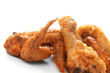 Chicken legs on the white