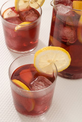 Spanish cuisine. Sangria. Red wine punch.