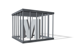 m in einem käfig