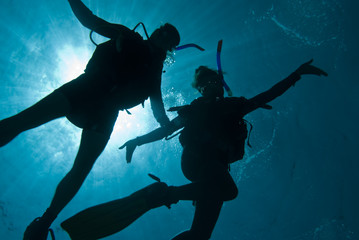 Having fun underwater