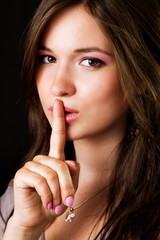 Silence secret or gossip concept