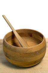 Wooden Bowl and Spatula