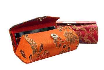 lipstick case on white background
