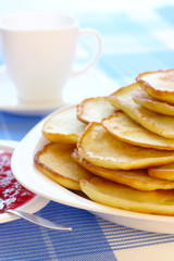 Small pancakes - traditional Russian cuisine