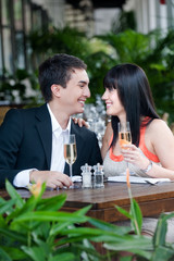Couple Eating Outdoors