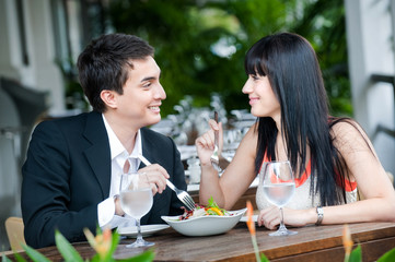 Couple Eating Outdoors