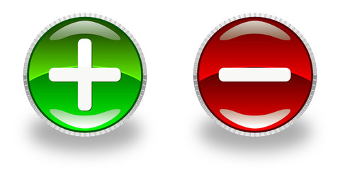 plus minus internet icons