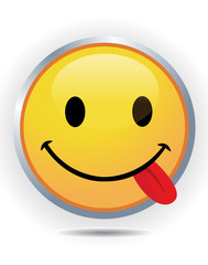 Funny Smiley on white