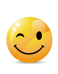 Smiley on white