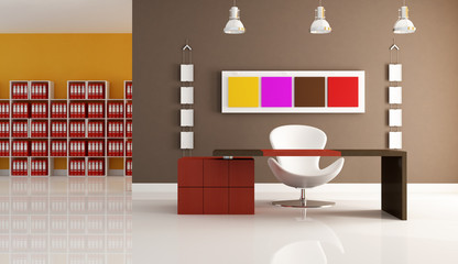 colored modern office