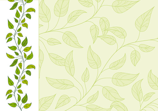 Horizontal leavy background