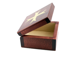 Small open casket