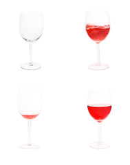 Winne glass isolated on white background