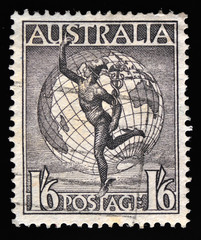 Vintage Australian stamp used and franked