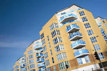 Modern apartments building.