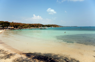Strand mit feinem wunderbaren Sand und romantischer Lage