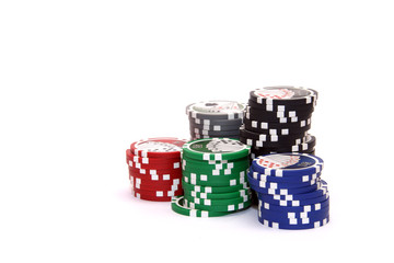 casino chips isolated