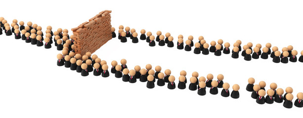 Business Symbols, Crowd Wall Obstacle