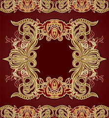 heraldic, floral frame or simply background