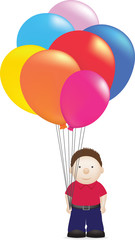 Fototapeta na wymiar balloon boy