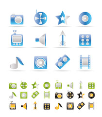 Entertainment Icons - Vector Icon Set - 3 colors included