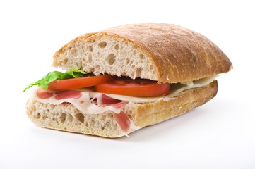 Sandwich on white background