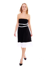 Full length of a beautiful young lady in dress