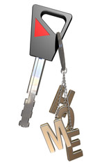 house key and keychain
